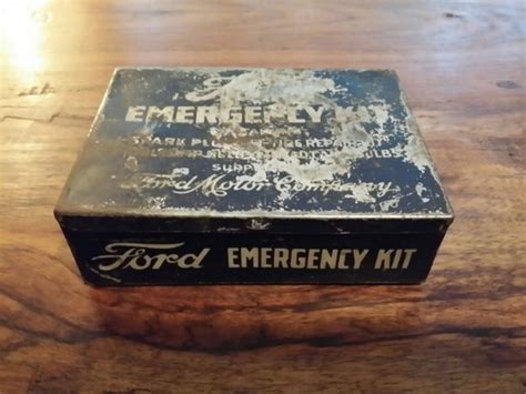 vintage ford repair kit in metal box|Ford Motor Company: Ford Emergency Kit Metal Box.